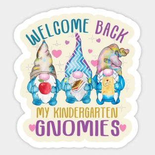 Welcome back my kindergarten Gnomies..Back To school teacher gift Sticker